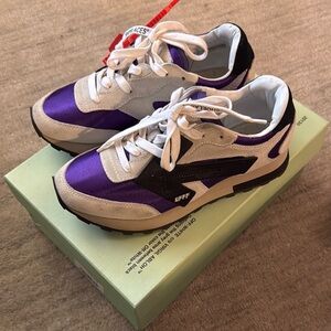 Off-White Purple and White Sneakers